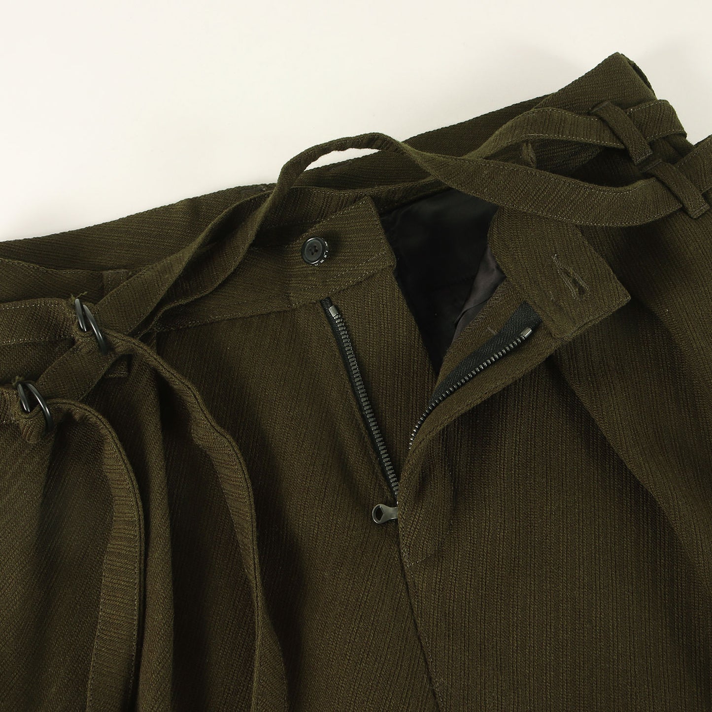 21AW 2連ベルト ツイル ワイドパンツ (DOUBLE BELT PANTS)