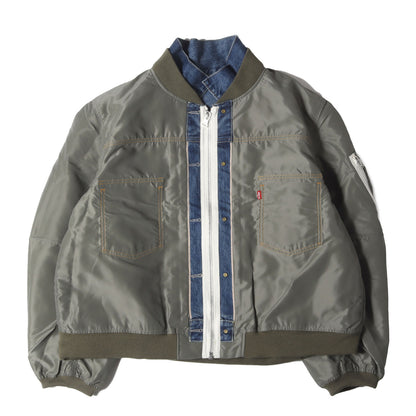 25SS × Levis リバーシブル デニム ナイロン ツイル ブルゾン (Denim × Nylon Twill Reversible Blouson)