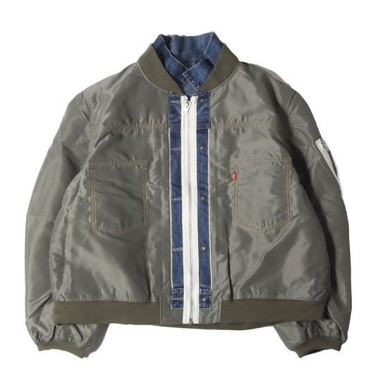 25SS × Levis リバーシブル デニム ナイロン ツイル ブルゾン (Denim × Nylon Twill Reversible Blouson)