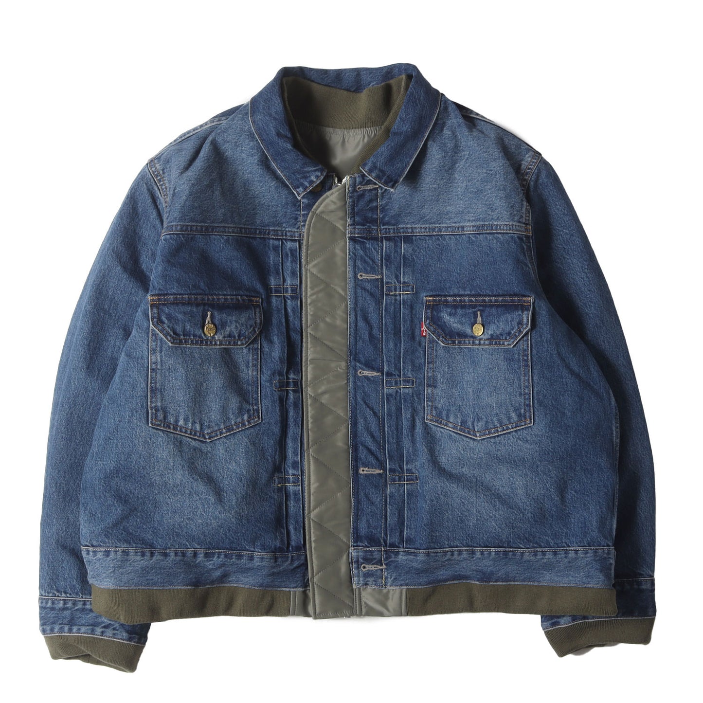 25SS × Levis リバーシブル デニム ナイロン ツイル ブルゾン (Denim × Nylon Twill Reversible Blouson)