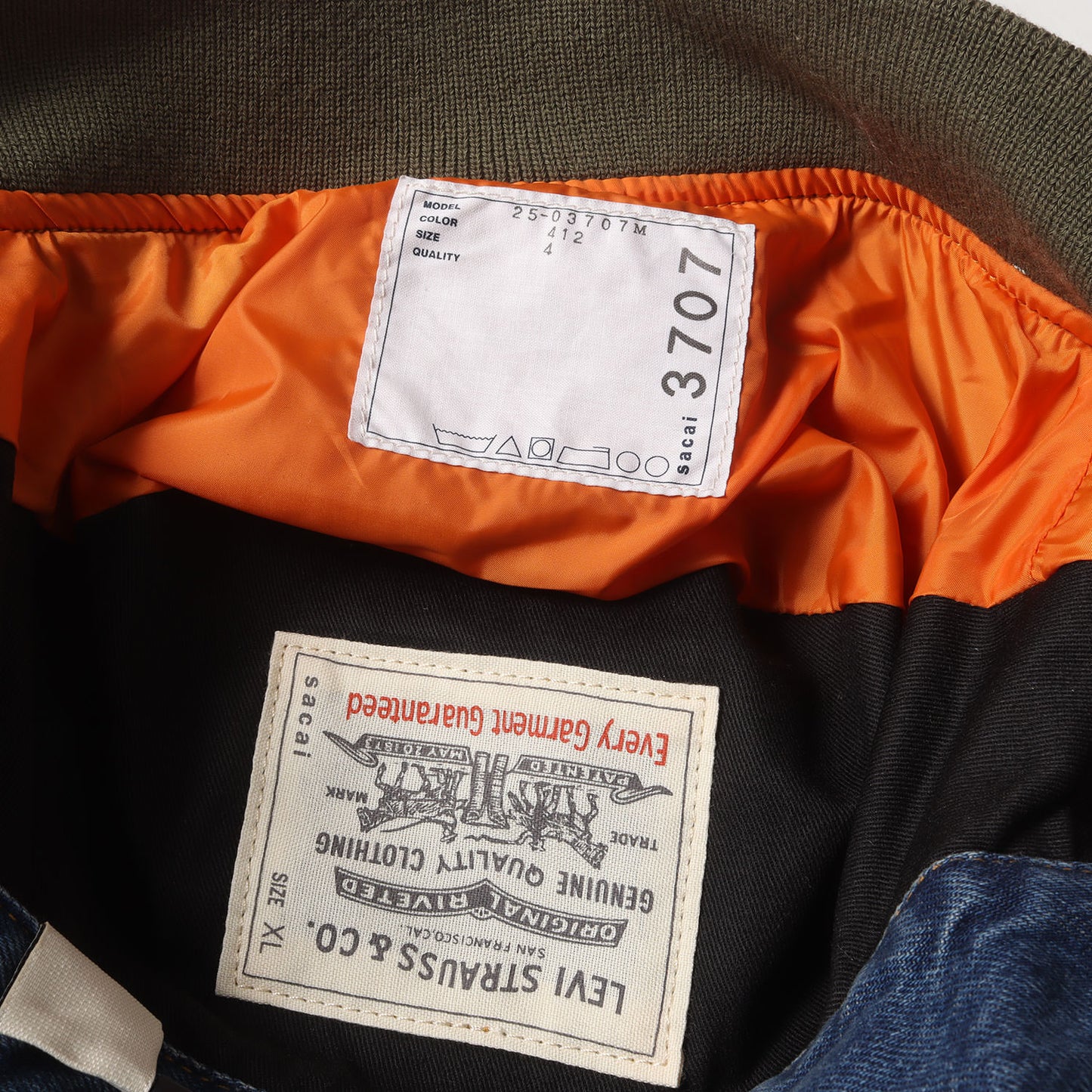 25SS × Levis リバーシブル デニム ナイロン ツイル ブルゾン (Denim × Nylon Twill Reversible Blouson)