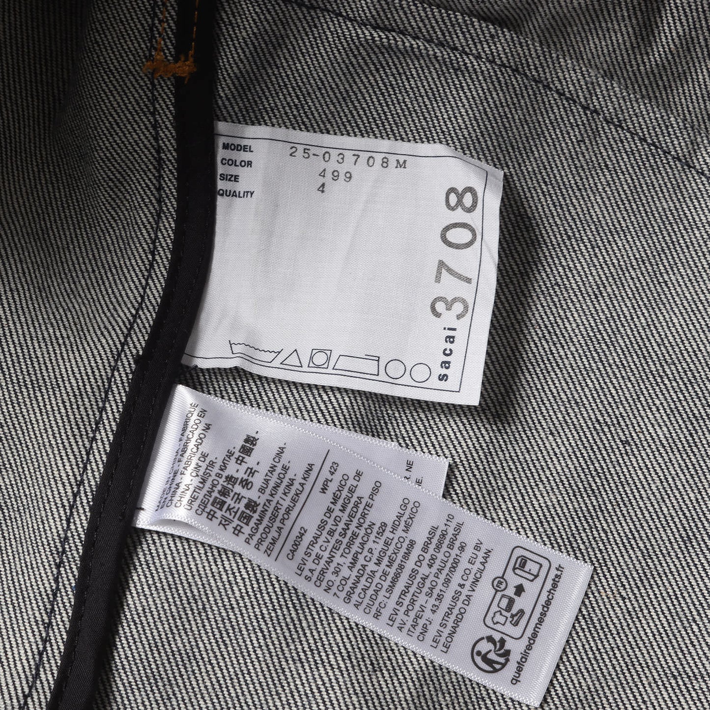 25SS × Levis ドッキング デニム ジャケット