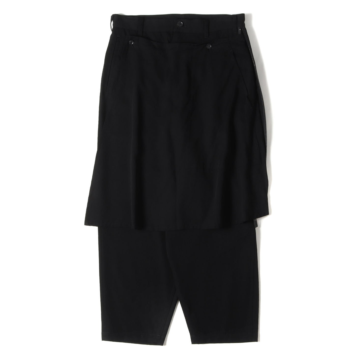 2WAY スカート サイドジップ ギャバ サルエル パンツ / POUR HOMME