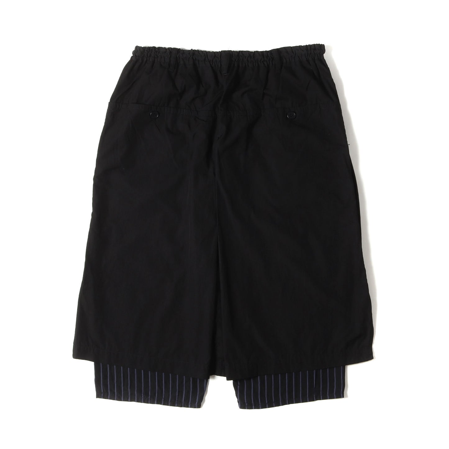 ストライプキュプラ イージー クロップド ラップパンツ / POUR HOMME