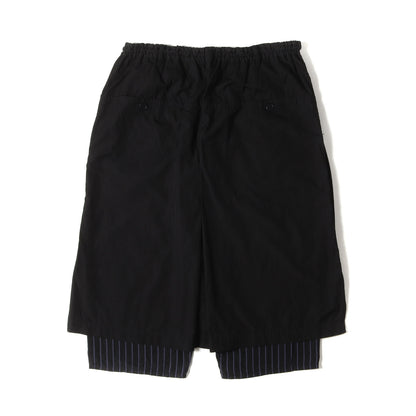 ストライプキュプラ イージー クロップド ラップパンツ / POUR HOMME