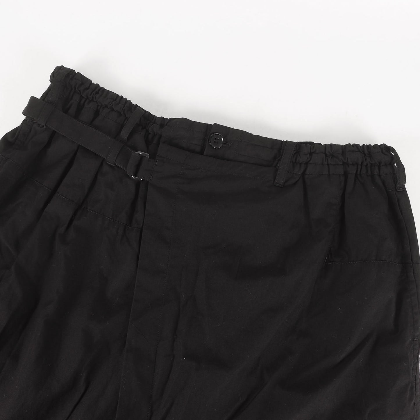 ストライプキュプラ イージー クロップド ラップパンツ / POUR HOMME