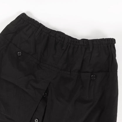 ストライプキュプラ イージー クロップド ラップパンツ / POUR HOMME