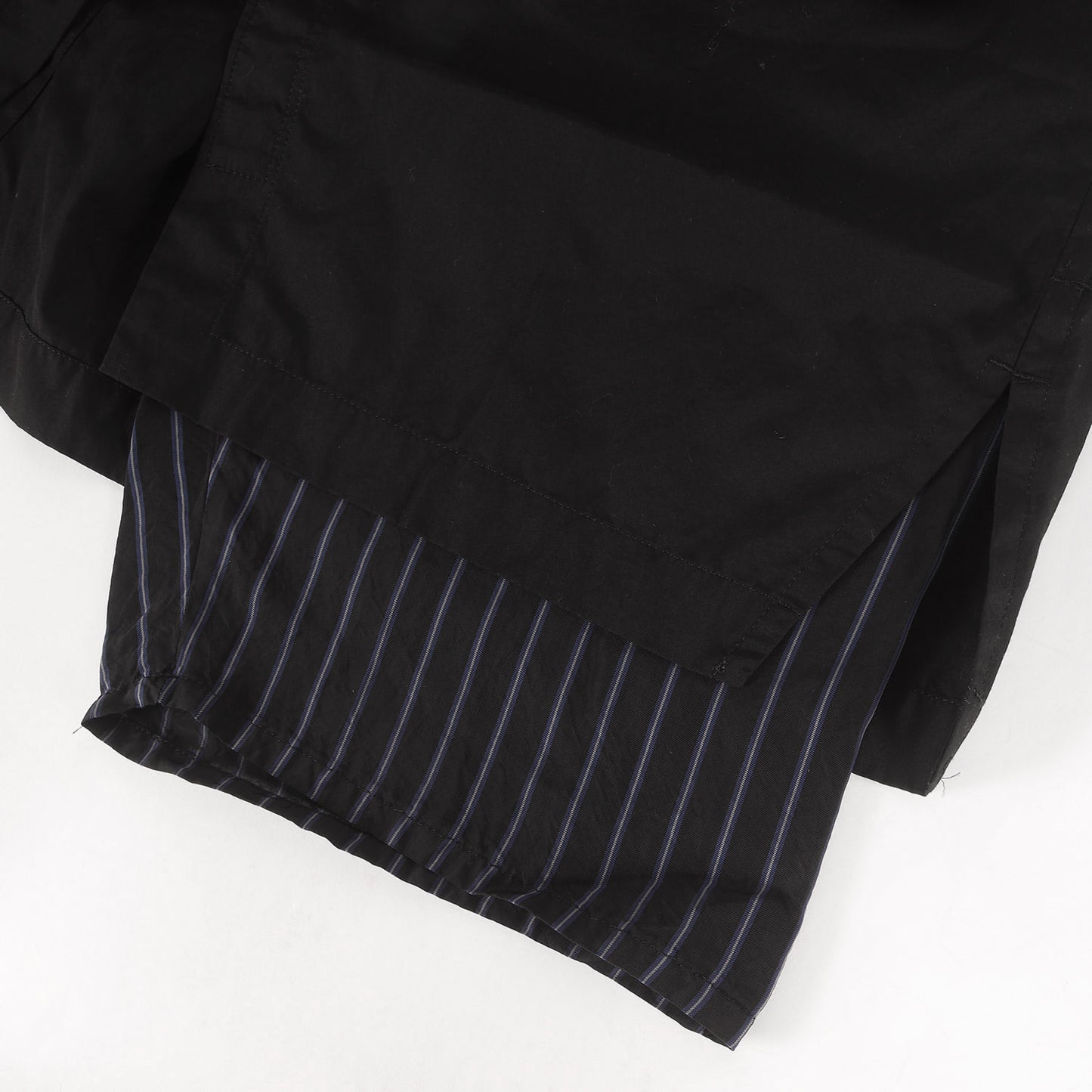 ストライプキュプラ イージー クロップド ラップパンツ / POUR HOMME