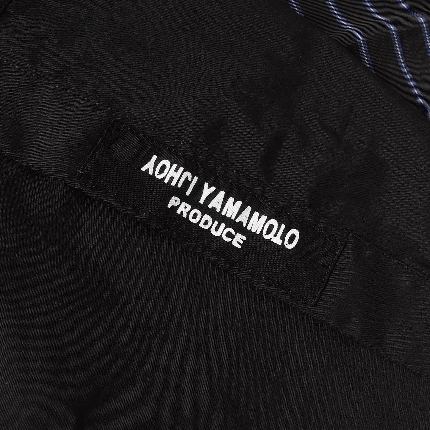 ストライプキュプラ イージー クロップド ラップパンツ / POUR HOMME