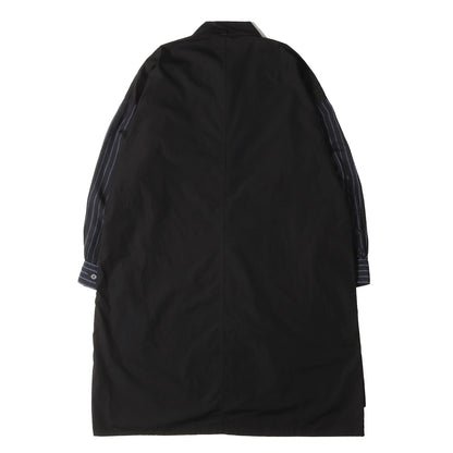 ストライプ スリーブ 切替 変型 ロング シャツ (Products dyed Stripe Sleeve Shirts) / POUR HOMME