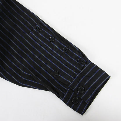ストライプ スリーブ 切替 変型 ロング シャツ (Products dyed Stripe Sleeve Shirts) / POUR HOMME