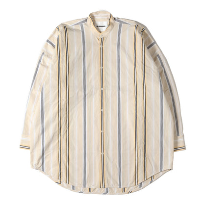 マルチストライプ マンダリン シャツ