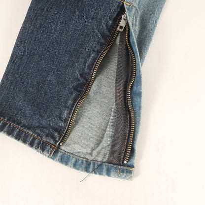 21AW ベルテッド ドッキング スキニー デニム パンツ