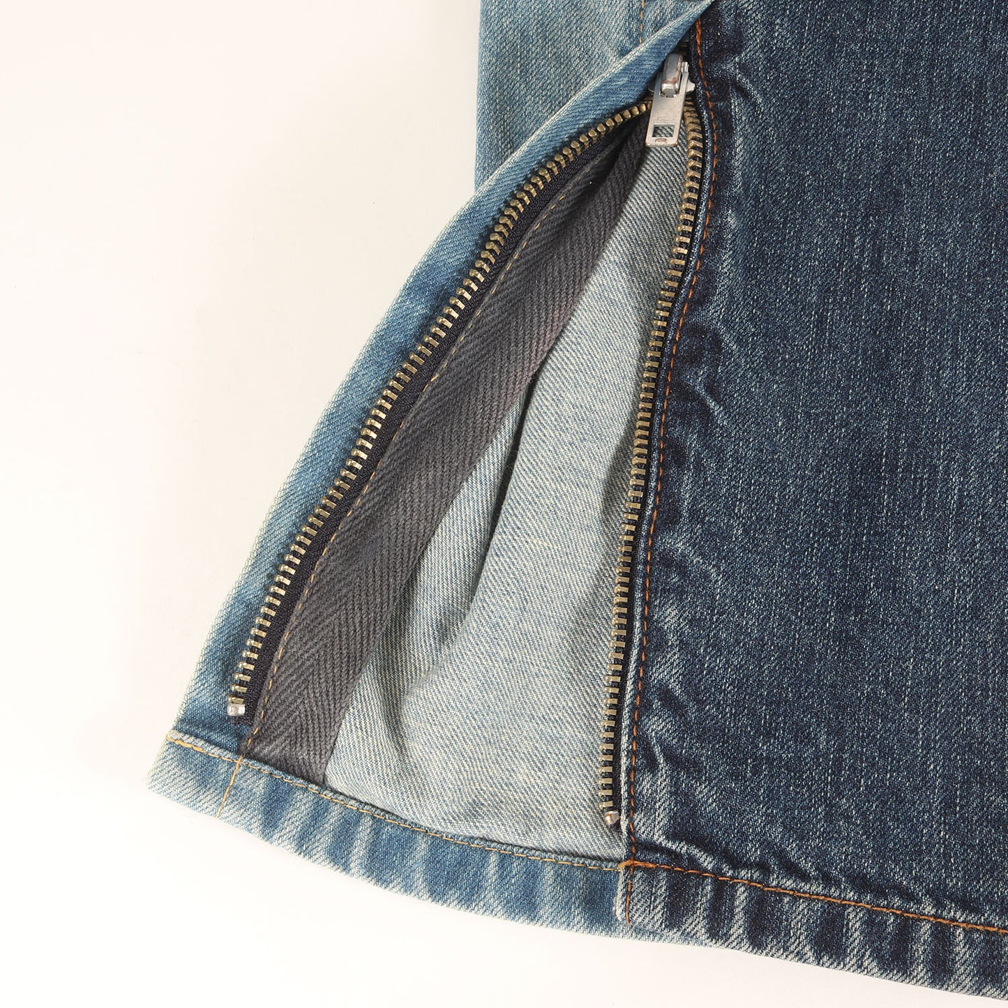 21AW ベルテッド ドッキング スキニー デニム パンツ