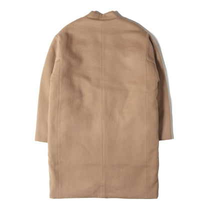 ノーカラー カシミヤ混 ウール コート (WOOL CASHMERE NO COLLAR COAT)