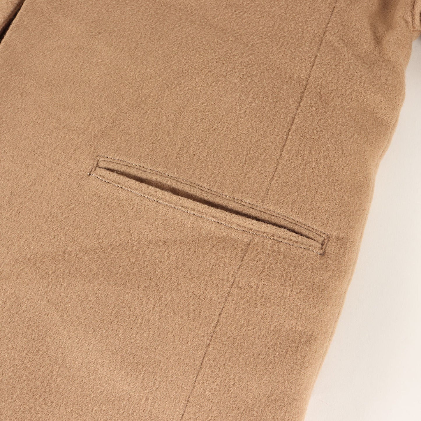 ノーカラー カシミヤ混 ウール コート (WOOL CASHMERE NO COLLAR COAT)