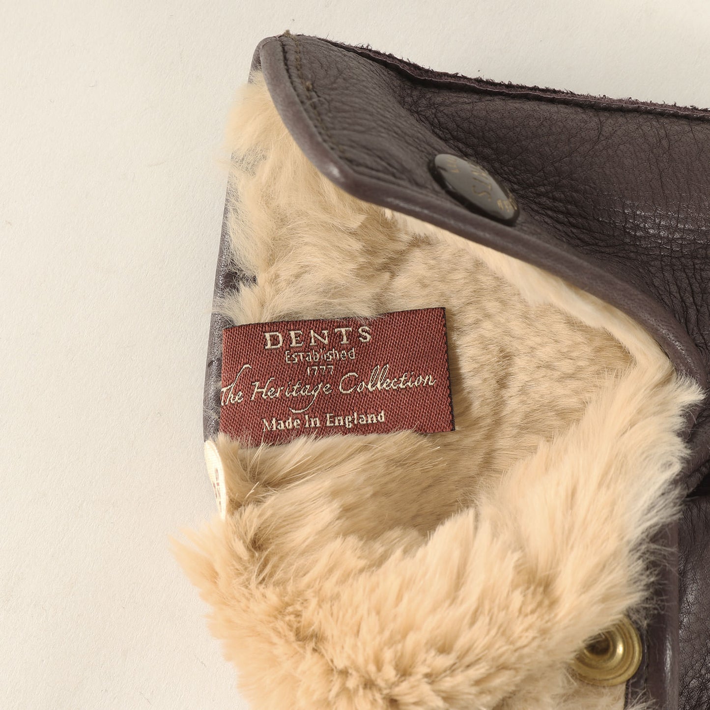 ラビットファー ライニング ディアスキン レザー グローブ / The Heritage Collection MADE IN ENGLAND
