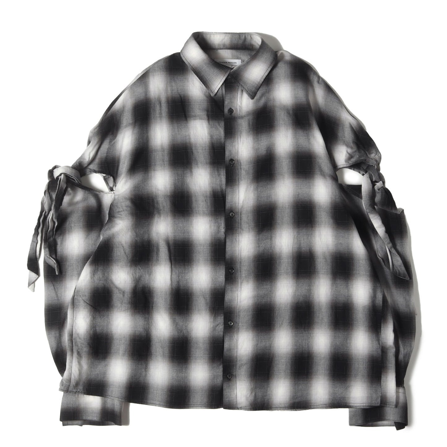 22SS オンブレチェック 結びスリーブ フランネル シャツ (MUSUBI SHIRT)