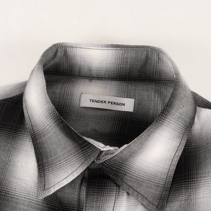 22SS オンブレチェック 結びスリーブ フランネル シャツ (MUSUBI SHIRT)