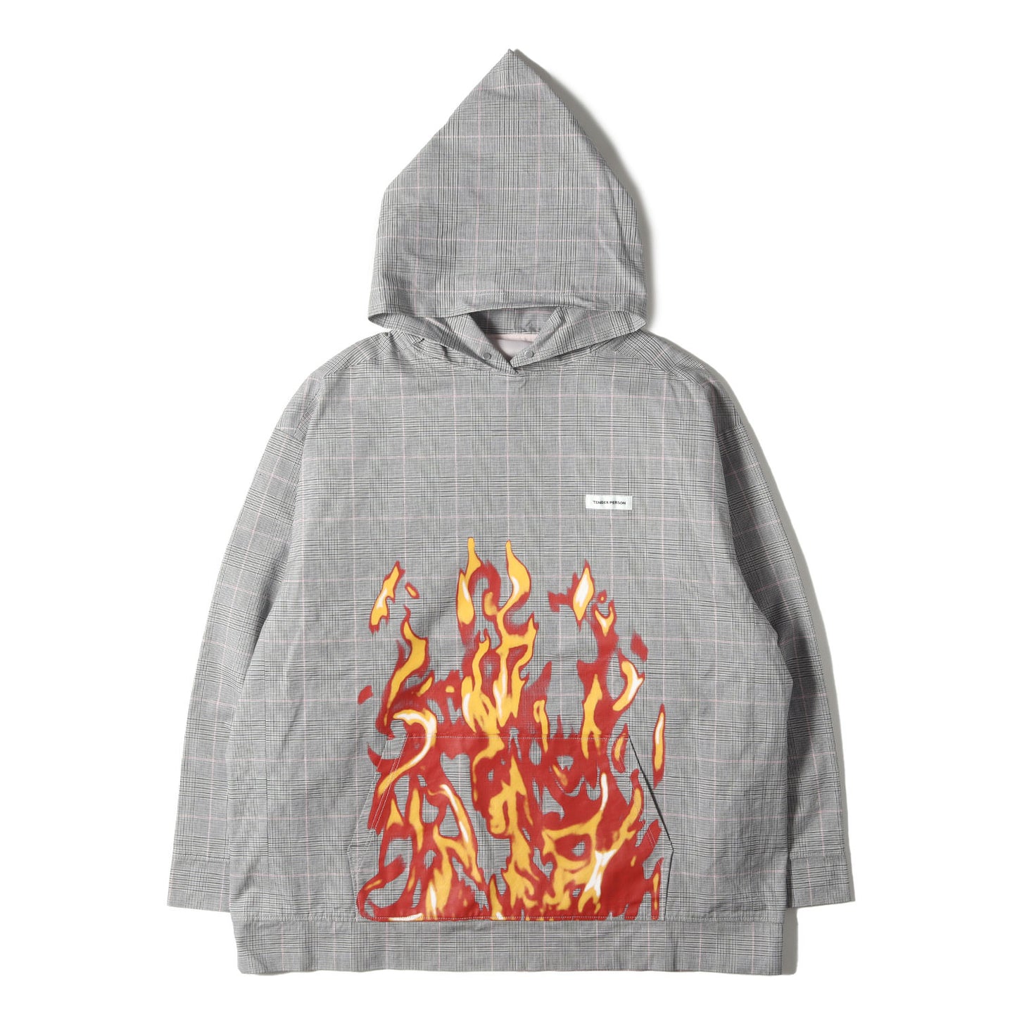 グレンチェック ファイヤープリント パーカー / MADE IN JAPAN