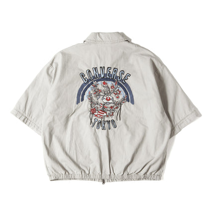 25AW ウォッシュ加工 グラフィック ブランドロゴ 刺繍 ブルゾン (2WAY DETACHABLE EMBROIDERY BLOUSON)