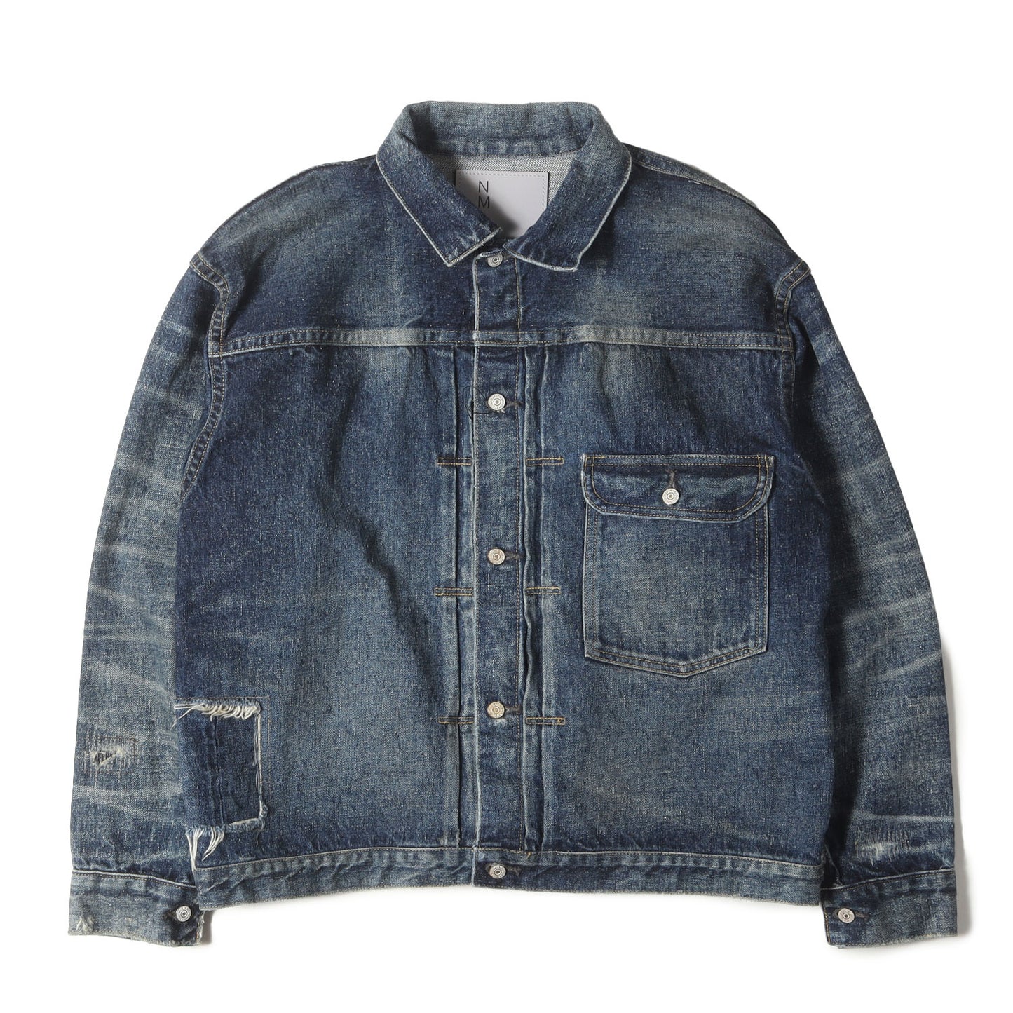 24AW × New Manual ヴィンテージ加工 デニム トラッカー ジャケット (W-NAME JACKET)