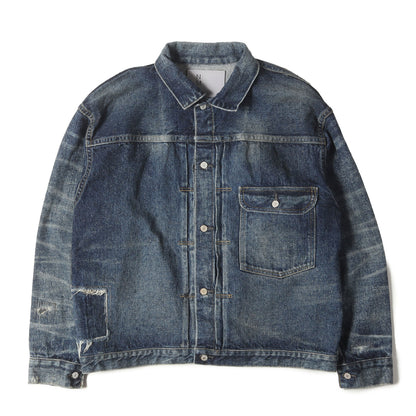 24AW × New Manual ヴィンテージ加工 デニム トラッカー ジャケット (W-NAME JACKET)