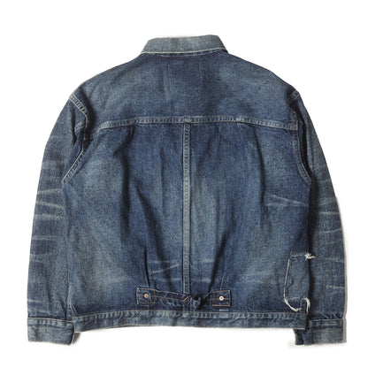 24AW × New Manual ヴィンテージ加工 デニム トラッカー ジャケット (W-NAME JACKET)