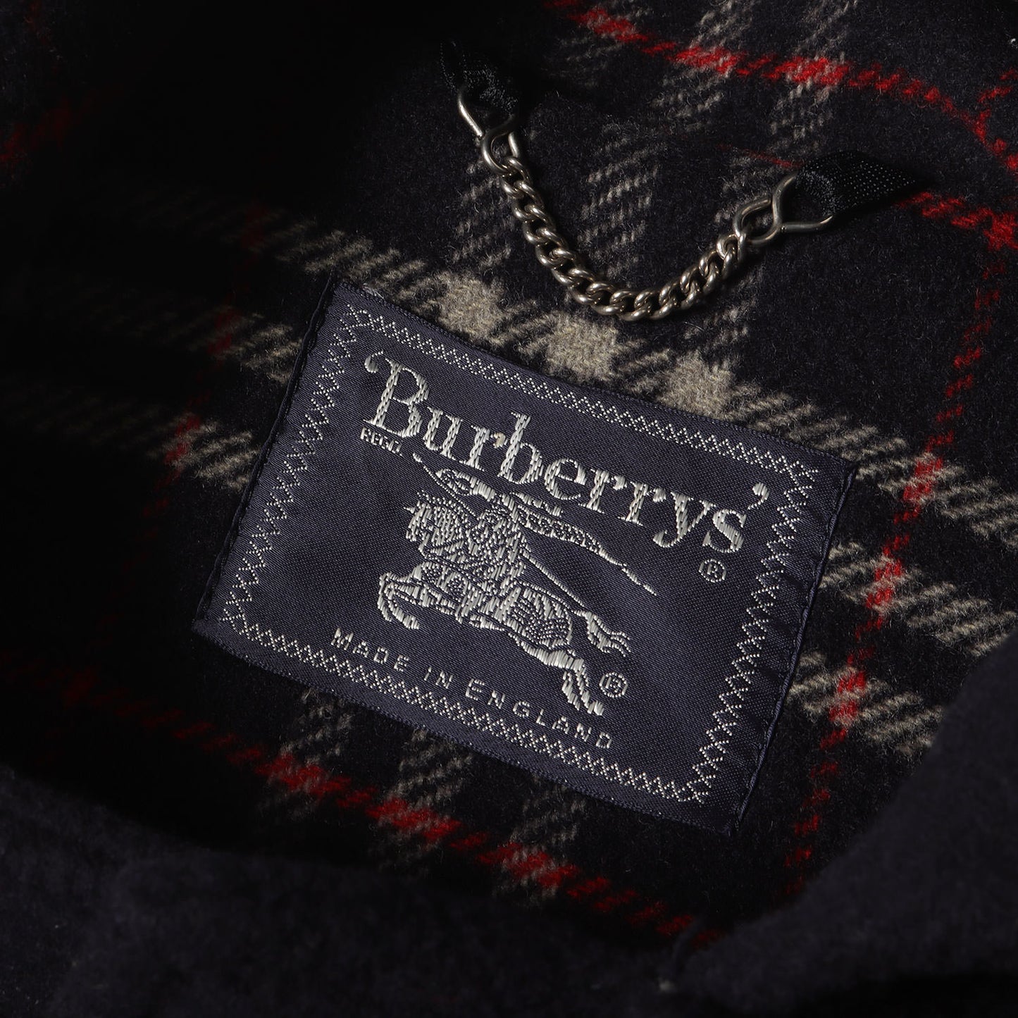 90s - 00s 裏地チェック メルトン ダッフルコート / MADE IN ENGLAND