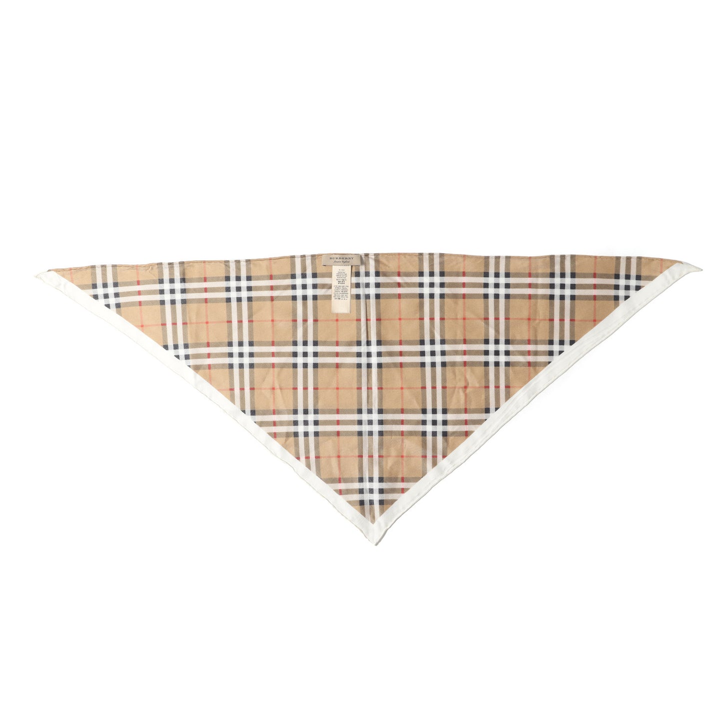 クラシック ノバチェック シルク トライアングル スカーフ / MADE IN ITALY
