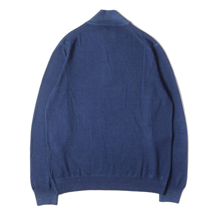 22AW ハイネック ハーフジップ ハイゲージ ニット セーター (LUPO M/L ZIP) / MADE IN ITALY