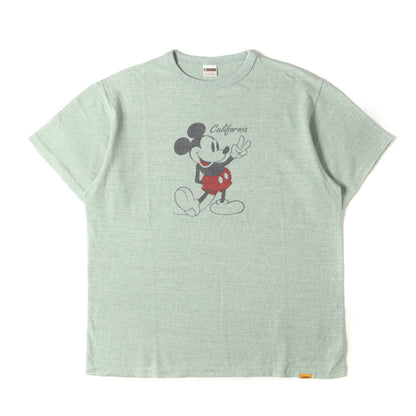 23AW × Disney ミッキーマウス ロゴ バインダーネック ハチハチ ワンツー Tシャツ (DISNEY × SD 88/12 California T)