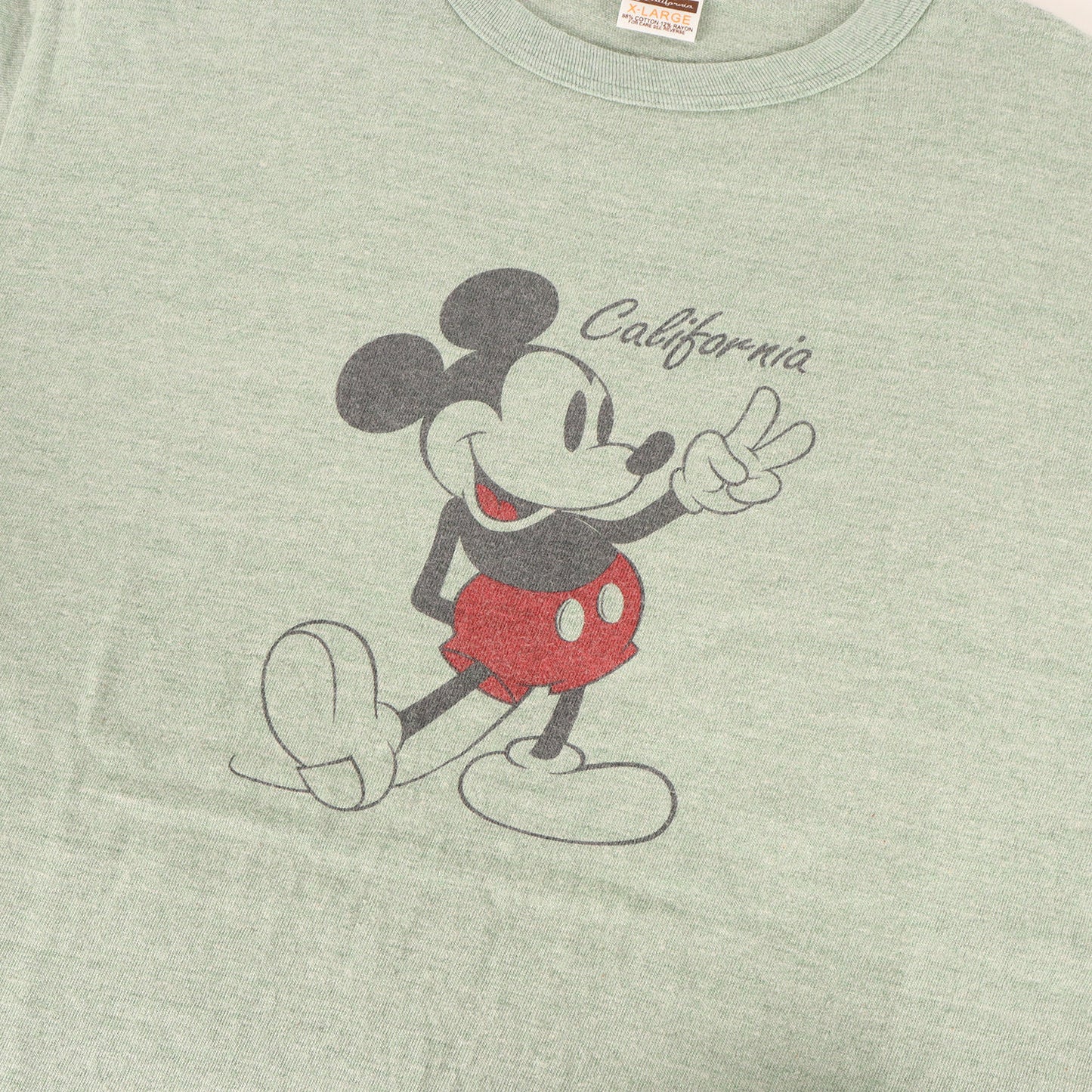 23AW × Disney ミッキーマウス ロゴ バインダーネック ハチハチ ワンツー Tシャツ (DISNEY × SD 88/12 California T)