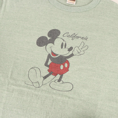 23AW × Disney ミッキーマウス ロゴ バインダーネック ハチハチ ワンツー Tシャツ (DISNEY × SD 88/12 California T)