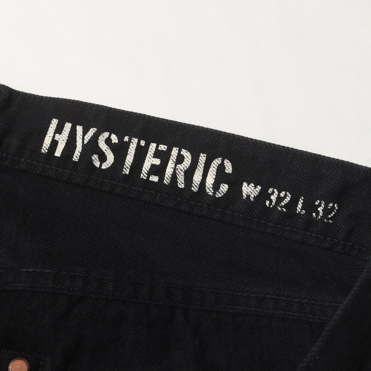 RW CLASH加工 ブラックデニム ストレートパンツ