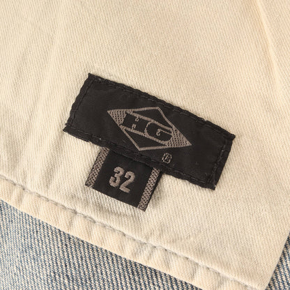 00s ダメージ加工 タータンチェックプリント デニム パンツ / HG JEANS