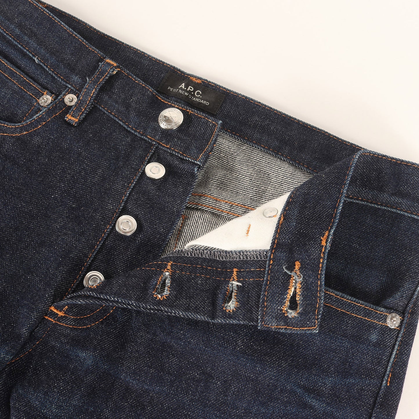 スリム ストレート リジッド デニム パンツ (PETIT NEW STANDARD)