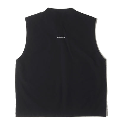 ワンポイント ロゴ ヘンリーネック ストレッチナイロン ベスト