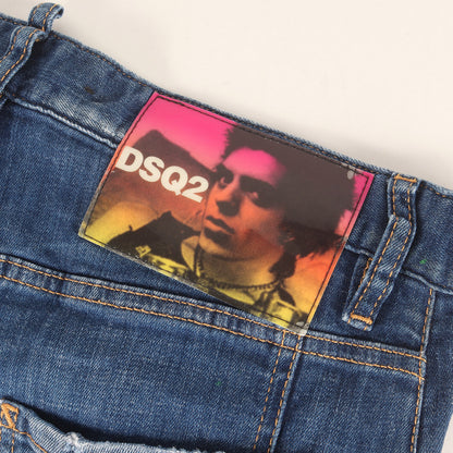 クラッシュリペア加工 スキニー デニム パンツ (Tidy Biker Jean)