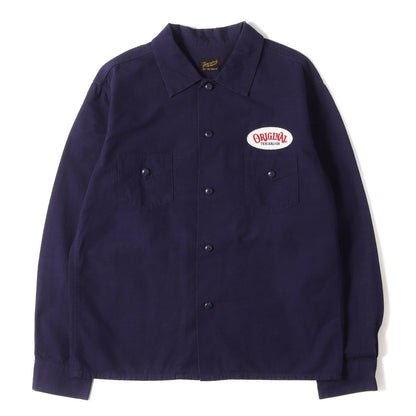 オーバル パッチ バック チェーン ロゴ 刺繍 ポプリン シャツ (T-WORK shirt)