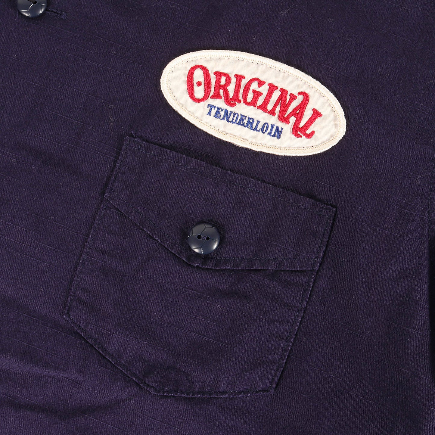オーバル パッチ バック チェーン ロゴ 刺繍 ポプリン シャツ (T-WORK shirt)