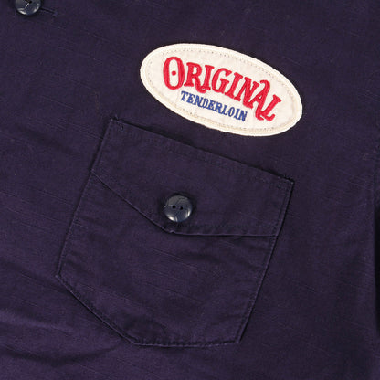 オーバル パッチ バック チェーン ロゴ 刺繍 ポプリン シャツ (T-WORK shirt)