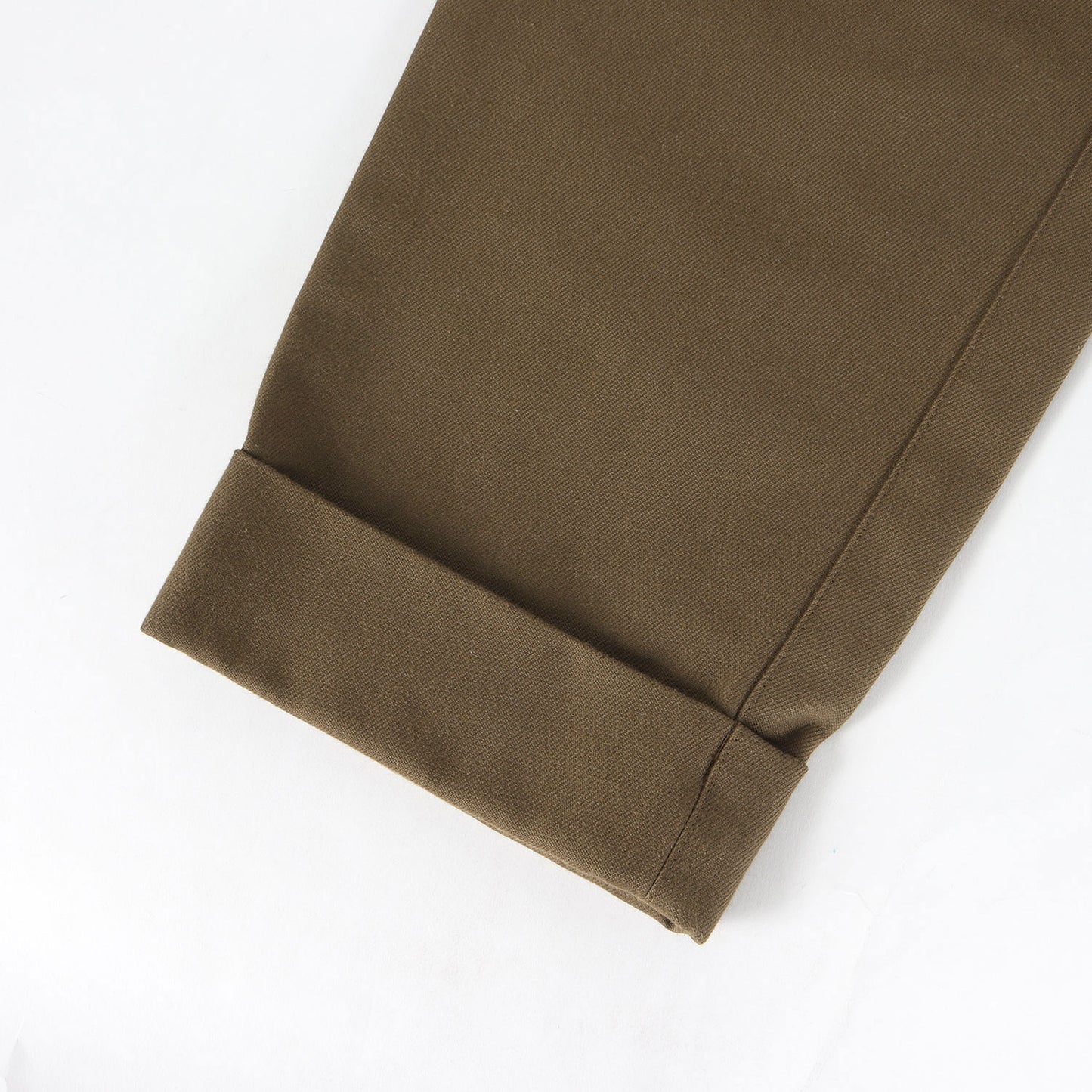 21AW ワンタック ターンアップヘム テーパード パンツ (COTTON WOOL DRILL PANT)