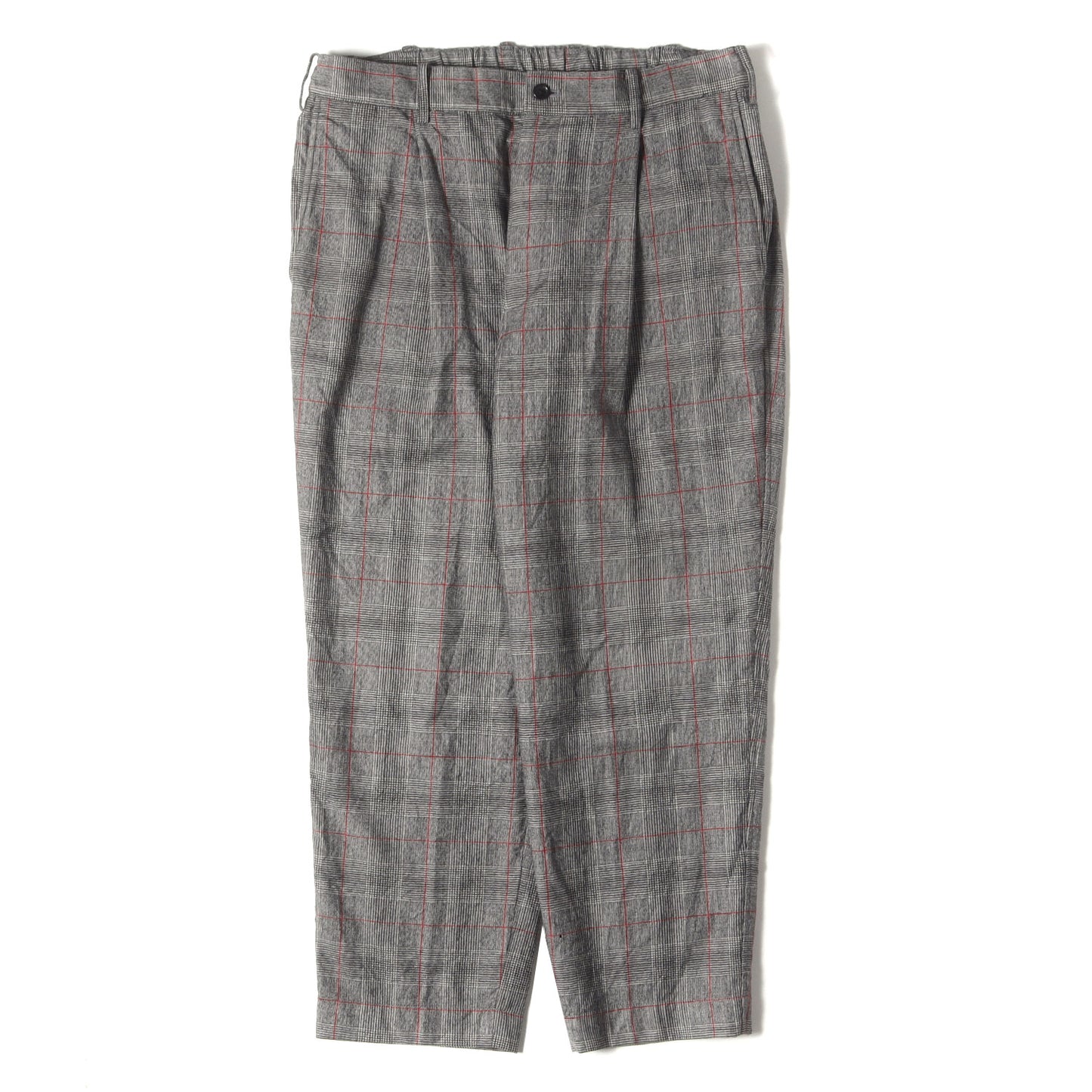 グレンチェック ワンタック テーパード スラックス パンツ (Marzotto Classic Slacks)