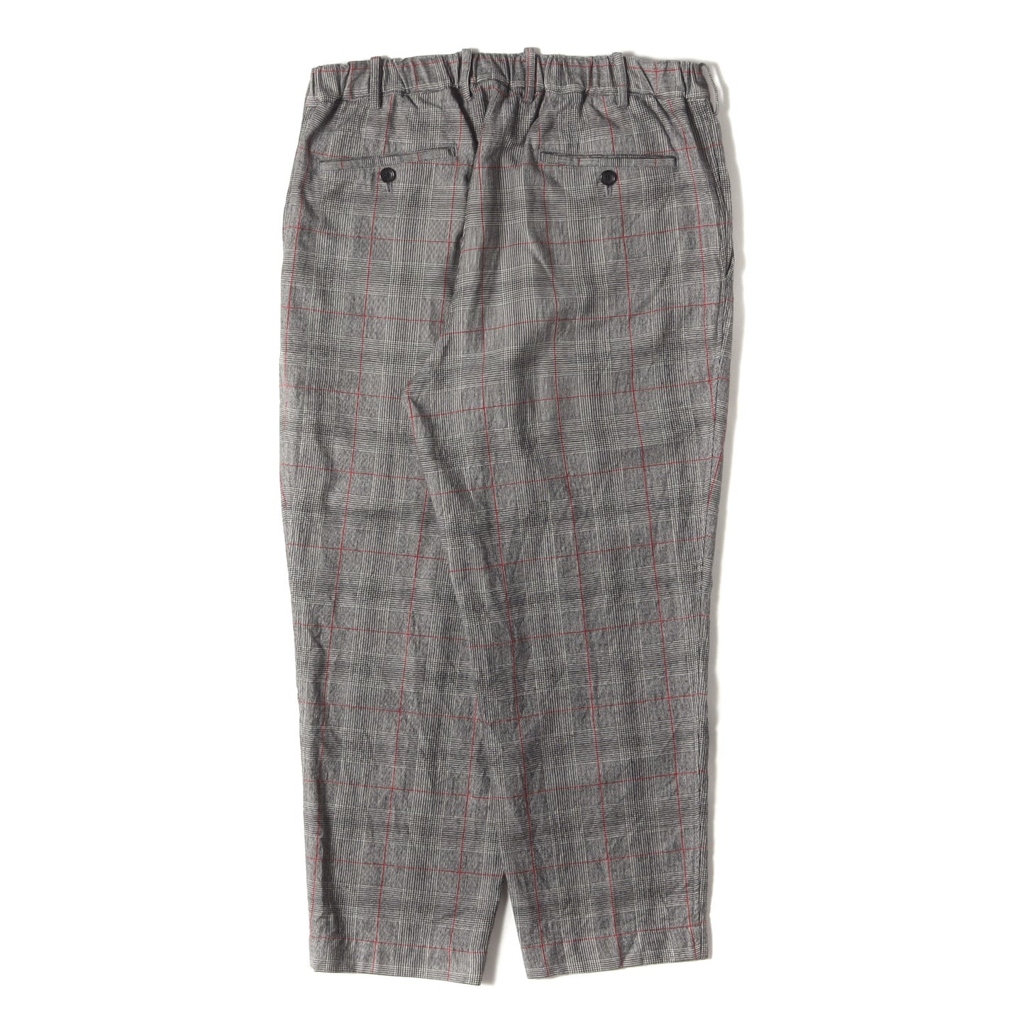 グレンチェック ワンタック テーパード スラックス パンツ (Marzotto Classic Slacks)