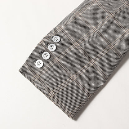 グレンチェック アシンメトリー インサイドアウト 3B チェスターコート