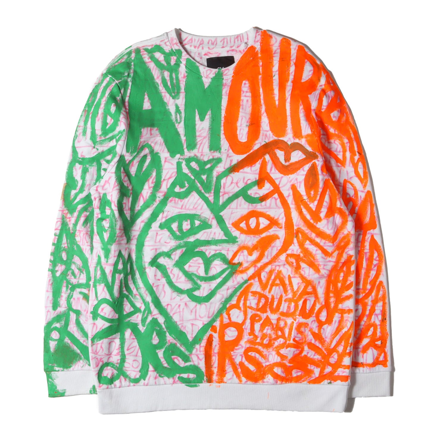 グラフィック ハンドペイント スウェット トレーナー