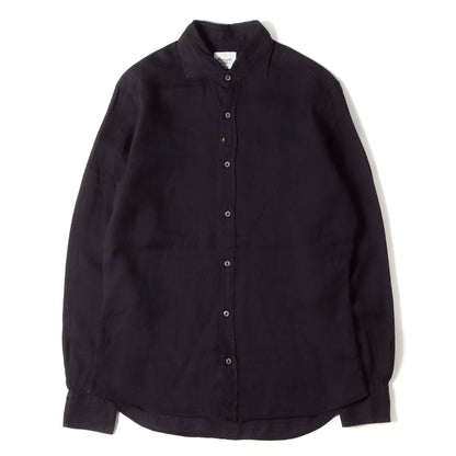 ホリゾンタルカラー リネン ドレスシャツ / MADE IN ITALY