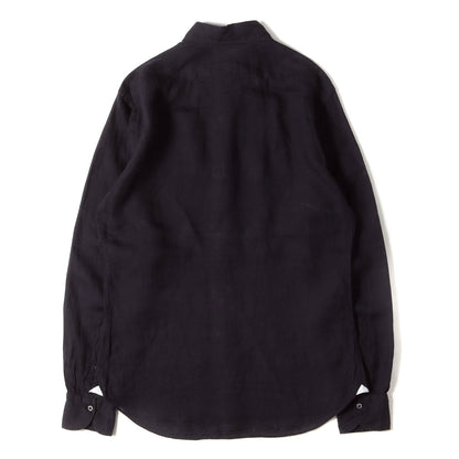 ホリゾンタルカラー リネン ドレスシャツ / MADE IN ITALY