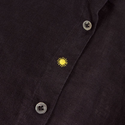 ホリゾンタルカラー リネン ドレスシャツ / MADE IN ITALY